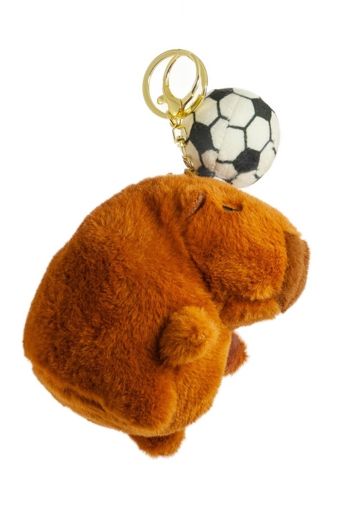 Brelok kapibara z kręcącą się piłką
