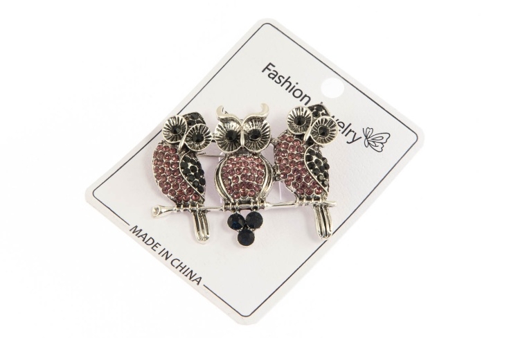 Elegancka broszka sowy